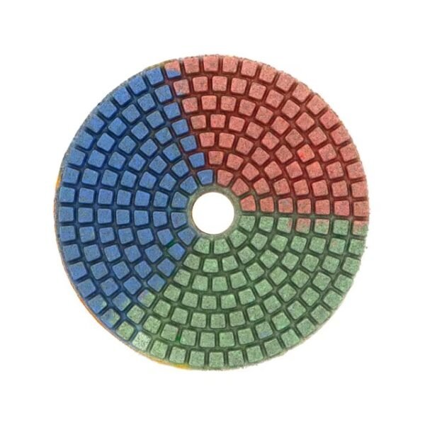 Tampon de polissage diamanté en résine flexible pour granit 4 pouces Factory Direct Sales 100mm Circular Custom Color 50 Piece High Quality