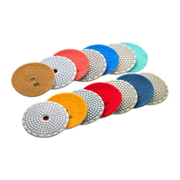 4IN -10cmMarbre, granit, quartz, pierre artificielle, fossiles Disques de polissage humide – Image 6