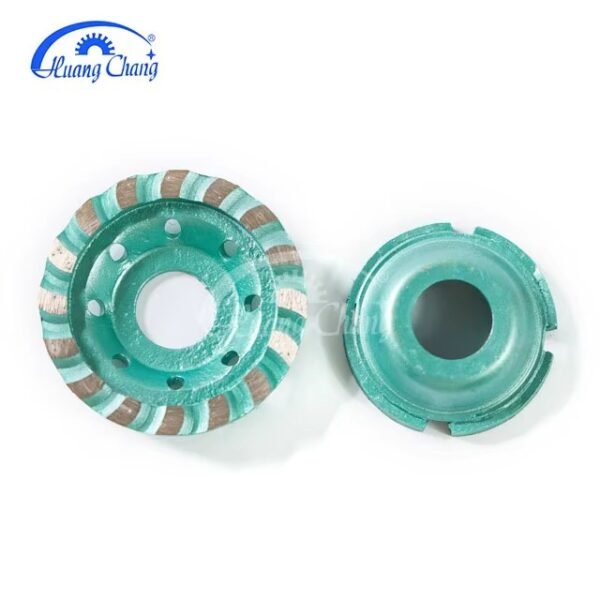 Huangchang 4-1/2 Inch Turbo Row Diamond Grinding Cup Wheel for Concrete Granite Marble Masonry Brick Fits 7/8 Inch Arbor