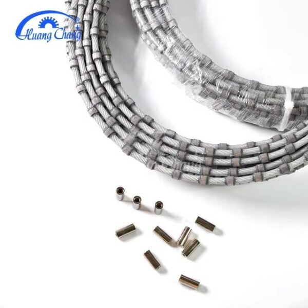 Huangchang D10.5mm Electroplated Spring And Rubber Diamond Saw Wire Saw For Reinforced Concrete – Image 3
