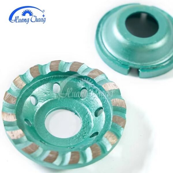 Huangchang 4-1/2 Inch Turbo Row Diamond Grinding Cup Wheel for Concrete Granite Marble Masonry Brick Fits 7/8 Inch Arbor – Image 5