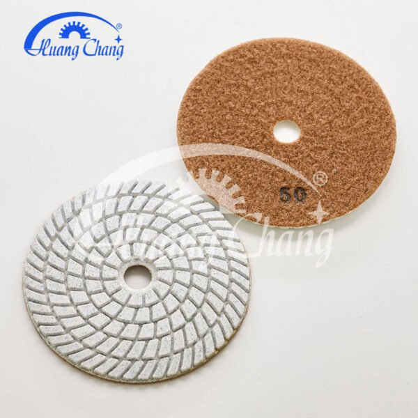 Tampon de polissage diamanté humide de 4 pouces pour granit HC-SPP-0011