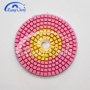 6inch Two Color Wet Stone Diamond Polishing Pads For Granite/Marble HC-SPP-0002-6