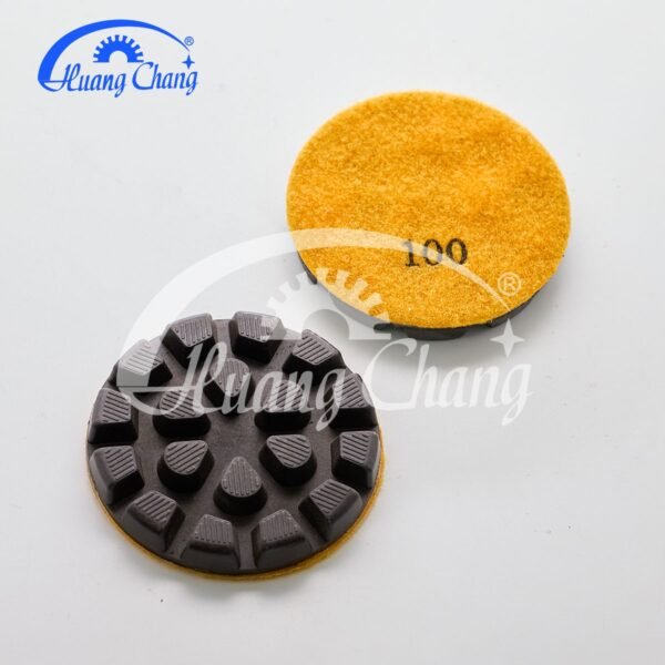 Tampons de ponçage noirs de 3 pouces pour sols Tampons de polissage diamantés Béton HC-CPP-0007