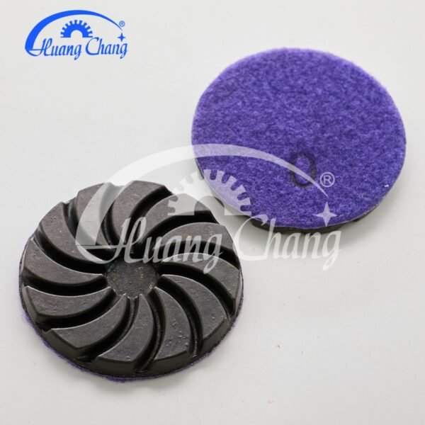Tampons de polissage de sol diamantés turbo de 3 pouces pour béton HC-CPP-0009