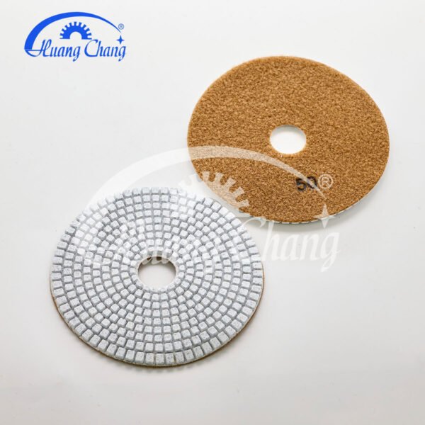 3inch wet white diamond polishing pads marble HC-SPP-0009-3