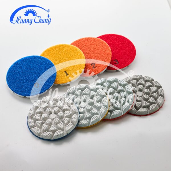 5inch White Dry Diamond Polishing Pads Best Tools For Concrete HC-CPP-0003-5