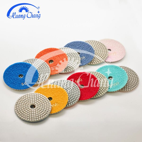 Tampons de polissage diamantés blancs 150 mm pour granit HC-SPP-0008-6 – Image 2