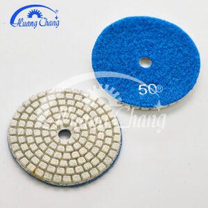 5inch White Wet Stone Diamond Polishing Pads For Granite/Marble HC-SPP-0003-5