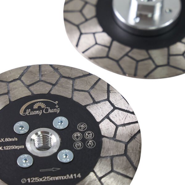 disque de meulage double face pour scie diamantée avec bride