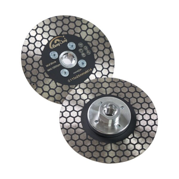disque de sciage hexagonal double face en céramique pour la coupe du marbre avec bride